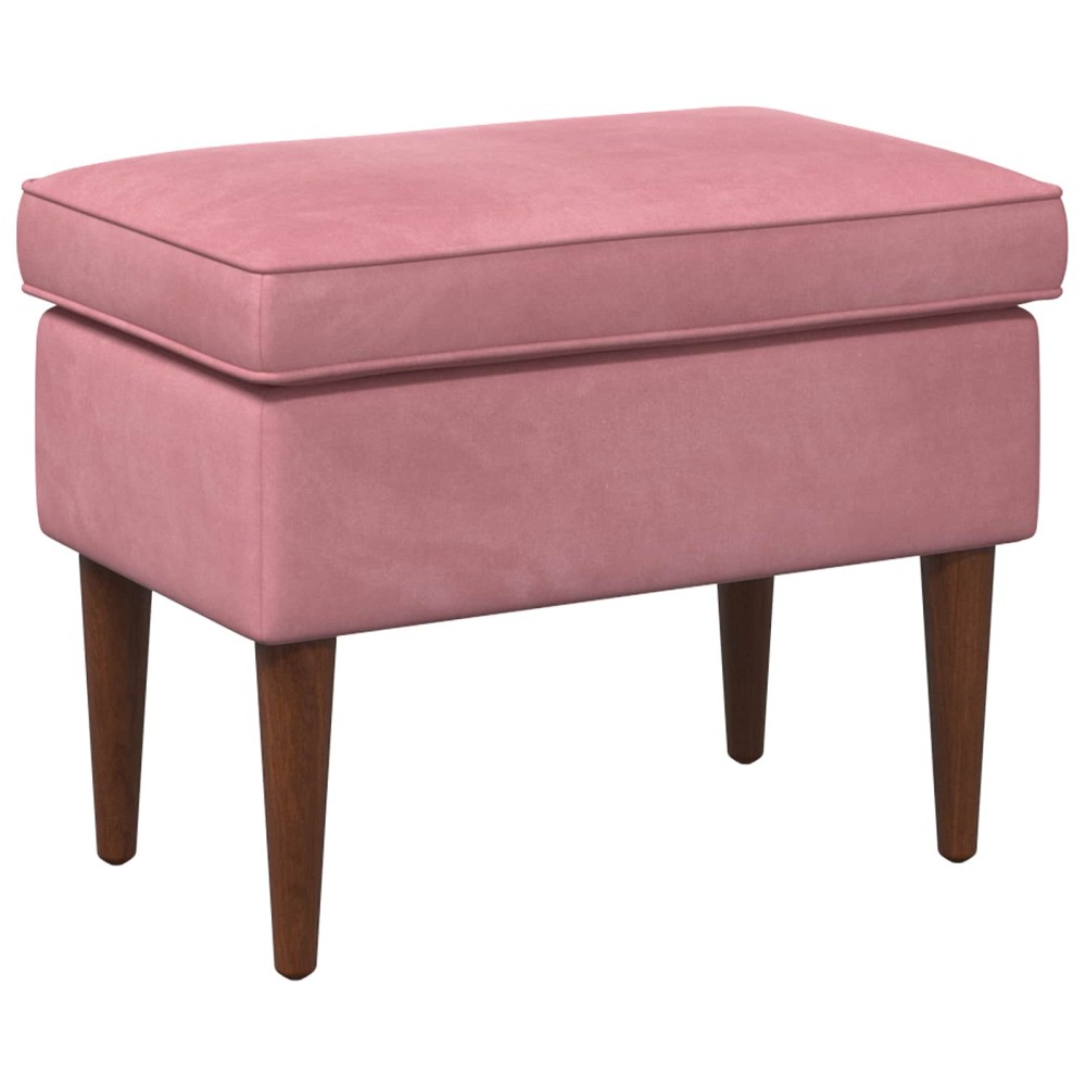 vidaXL Πολυθρόνα Ποδιών Ροζ 55x35x41cm Βελούδο