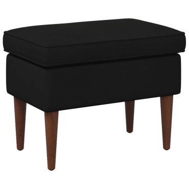 vidaXL Πολυθρόνα Ποδιών Μαύρο 55x35x41cm Βελούδο