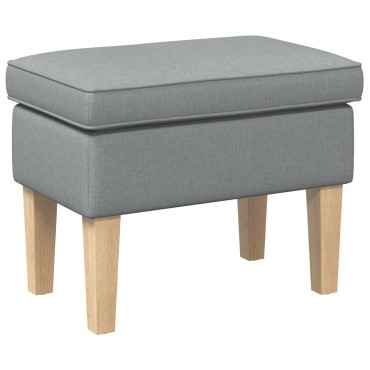 vidaXL Πολυθρόνα Ποδιών Ανοιχτό γκρι 55x35x41cm Ύφασμα