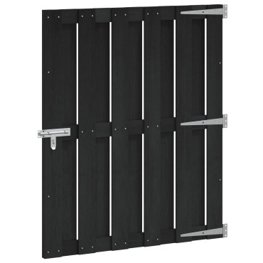 vidaXL Πύλη Κήπου 100 x 112 cm WPC και Αλουμίνιο Μαύρο