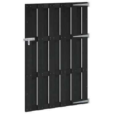 vidaXL Πύλη Κήπου 100 x 150 cm WPC και Αλουμίνιο Μαύρο
