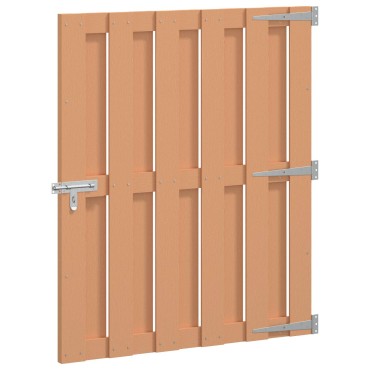 vidaXL Πύλη Κήπου 100 x 112 cm WPC και Αλουμίνιο Καφέ