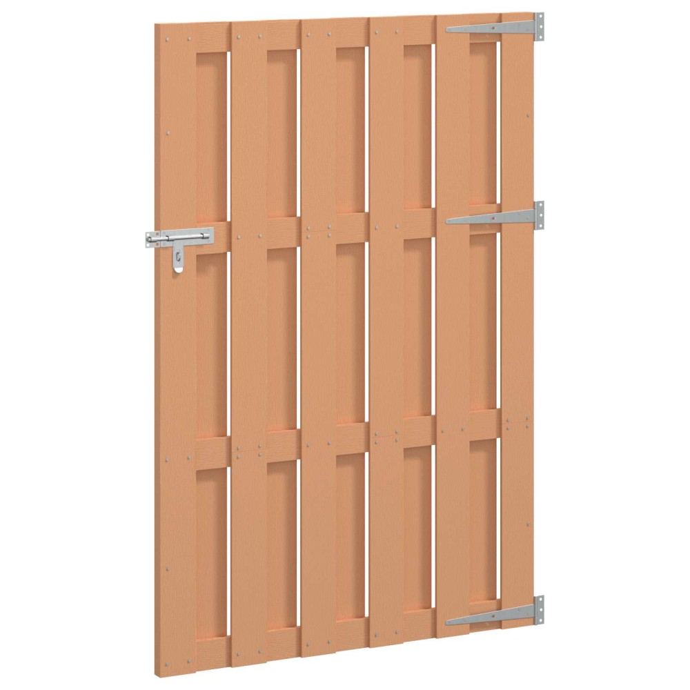 vidaXL Πύλη Κήπου 100 x 150 cm WPC και Αλουμίνιο Καφέ