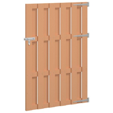 vidaXL Πύλη Κήπου 100 x 150 cm WPC και Αλουμίνιο Καφέ