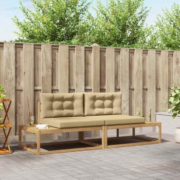 vidaXL Σειρά Καναπέ Εξωτερικού Λευκό 230,5x83x73cm Πολυεστέρας