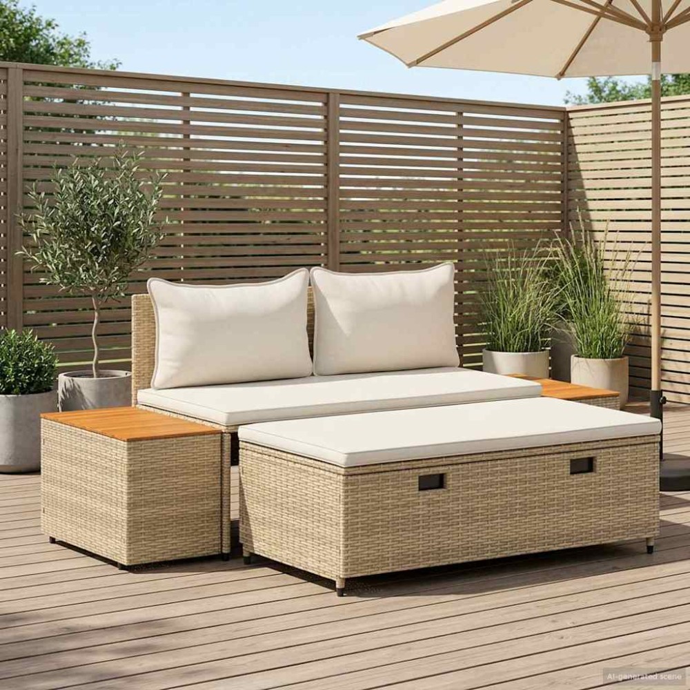 vidaXL Σειρά Καναπέ Εξωτερικού 4 -Seater 4 τεμ. 55x30x39 εκ