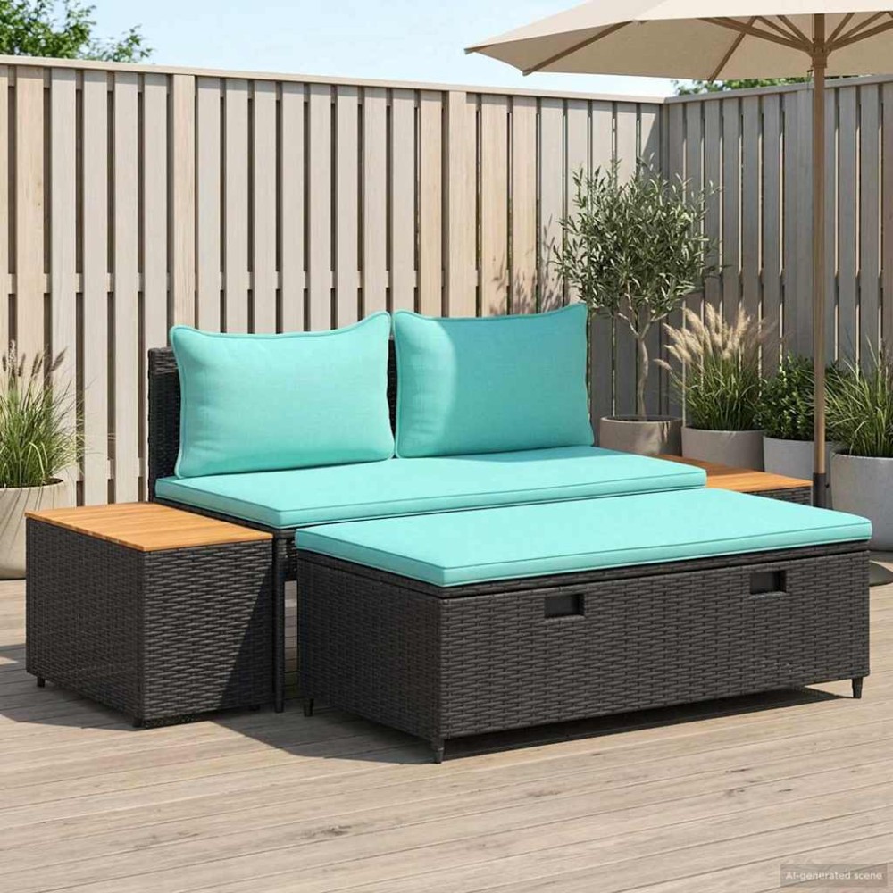 vidaXL Σειρά Καναπέ Εξωτερικού 4 -Seater 4 τεμ. 55x30x39 εκ
