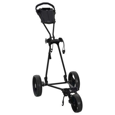 vidaXL Καρότσι Γκολφ Μαύρο 95 x 60 x 130 εκ. Σίδερο
