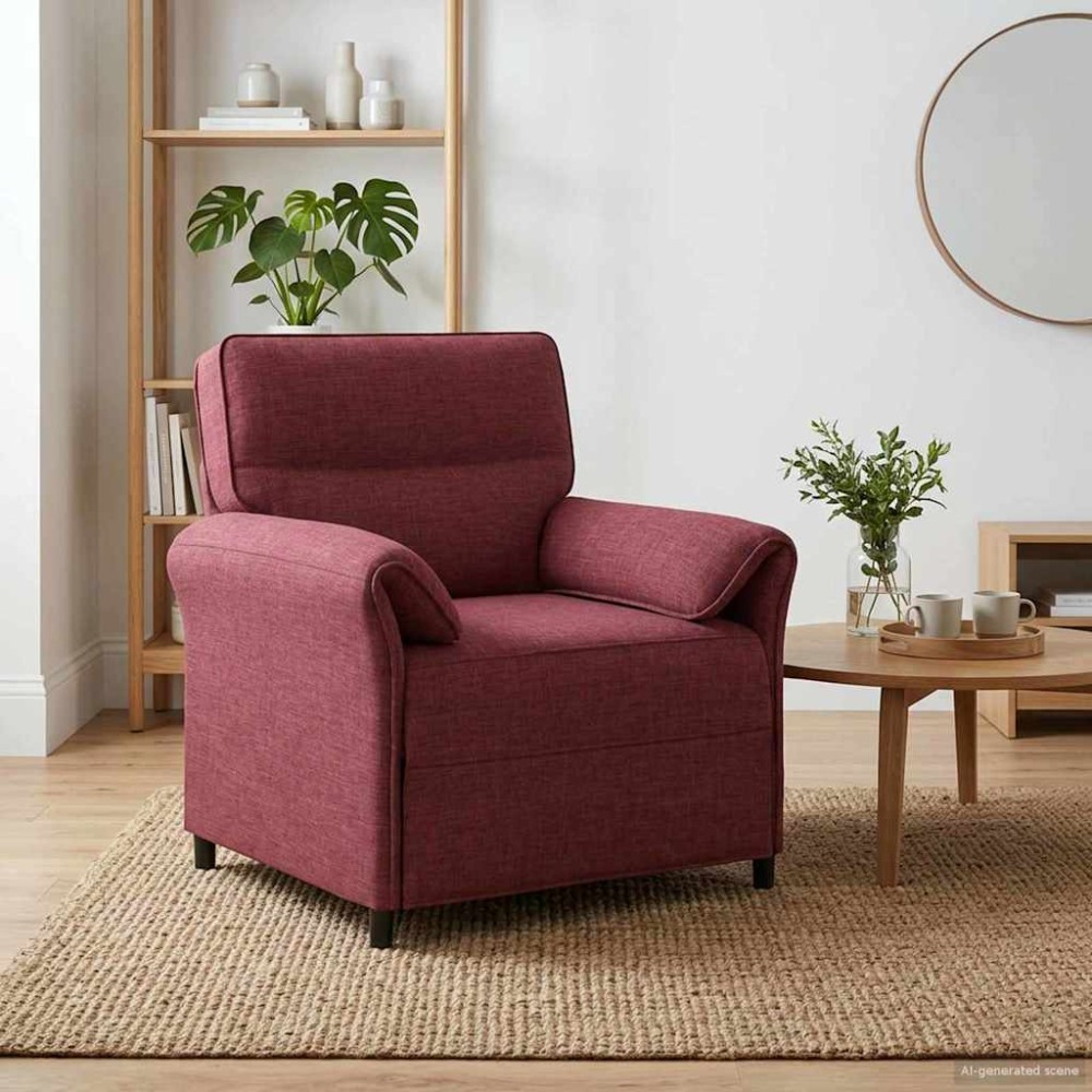 vidaXL Καναπές 100% πολυέστερ μεταλλικό πλαίσιο MDF, Κόντρα πλακέ