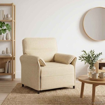 vidaXL Καναπές 100% πολυέστερ μεταλλικό πλαίσιο MDF, Κόντρα πλακέ