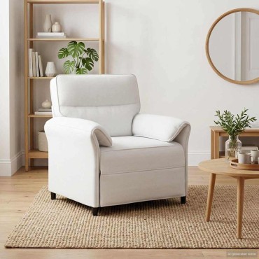 vidaXL Καναπές 100% πολυέστερ μεταλλικό πλαίσιο MDF, Κόντρα πλακέ