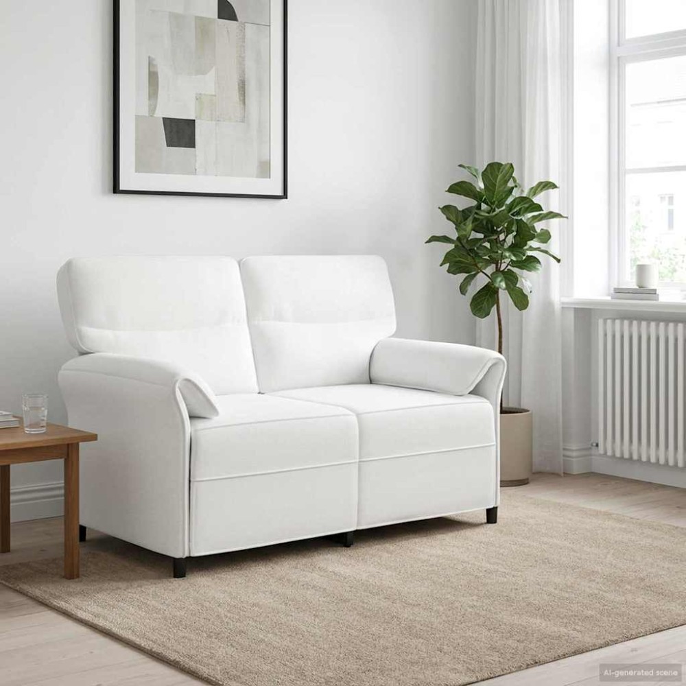 vidaXL Καναπές 100% πολυέστερ μεταλλικό πλαίσιο MDF, Κόντρα πλακέ