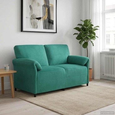 vidaXL Καναπές 2 ατόμων Τιρκουάζ 158x83x95cm Βελούδο