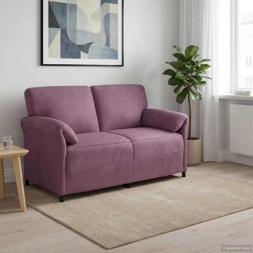 vidaXL Καναπές 2 ατόμων Μοβ 158x83x95cm Βελούδο