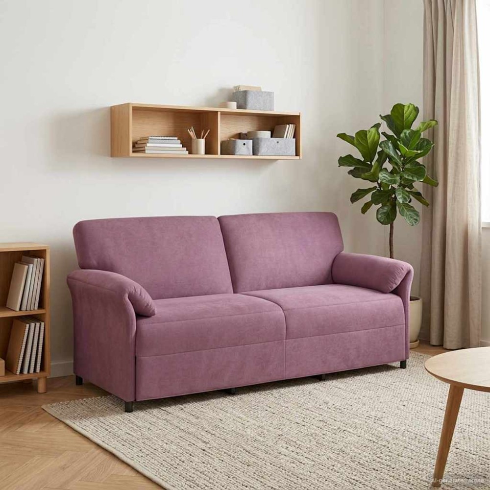 vidaXL 3-Θέσιος καναπές Μοβ 198x83x95cm Βελούδο