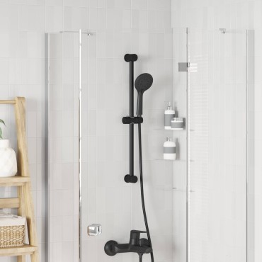 vidaXL Βάση Κεφαλής Ντους Μαύρο 70 cm Ανοξείδωτο Ατσάλι