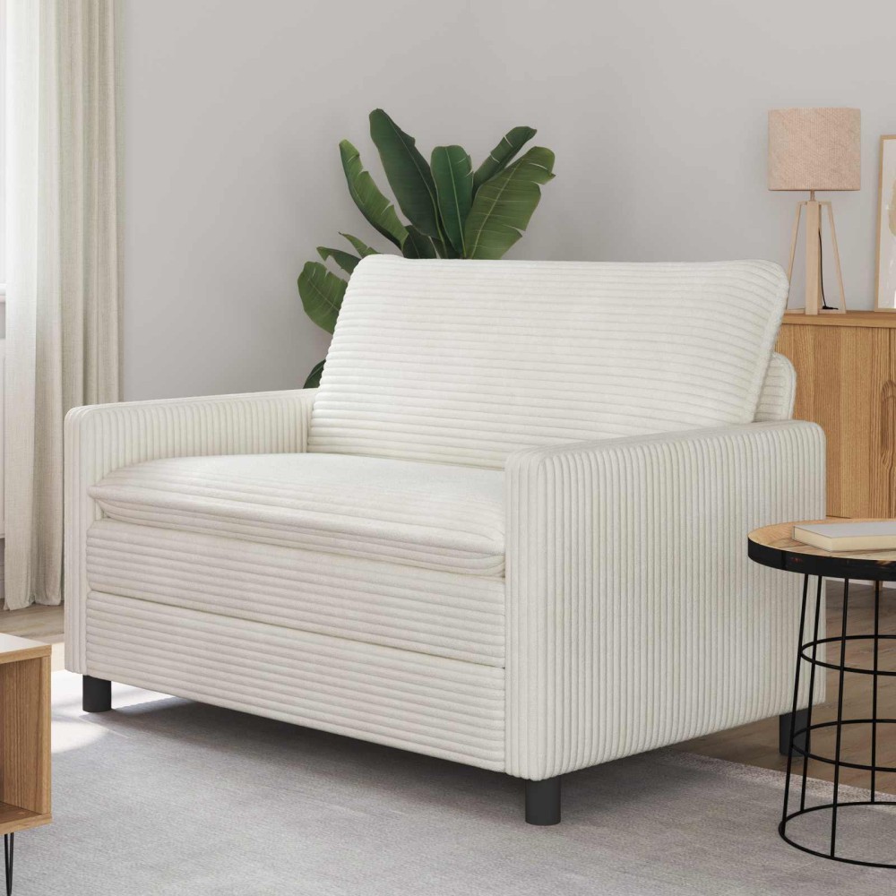 vidaXL Καναπές Κρεμ 126x81x87,5cm Πολυεστέρας