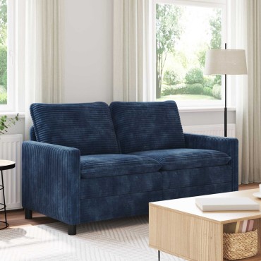 vidaXL Καναπές Σκούρο μπλε 156x81x87,5cm Πολυεστέρας