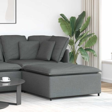vidaXL Υποπόδιο Καναπέ Σκούρο Γκρι 100 x 100 x 48 εκ.