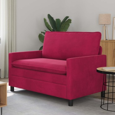 vidaXL Καναπές Κόκκινο 126x81x87,5cm Βελούδο