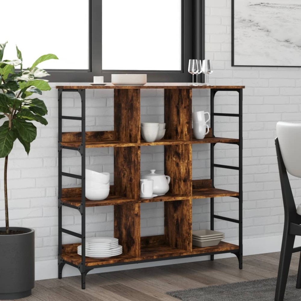 vidaXL Ραφιέρα Καπνιστή Δρυς 102x32x103,5cm από Επεξεργασμένο Ξύλο 1 τεμ.