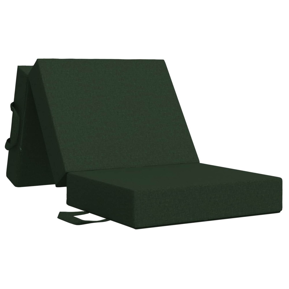 vidaXL Κρεβάτι Καναπέ Αναδιπλούμενο 75x63x45cm Σκούρο Πράσινο