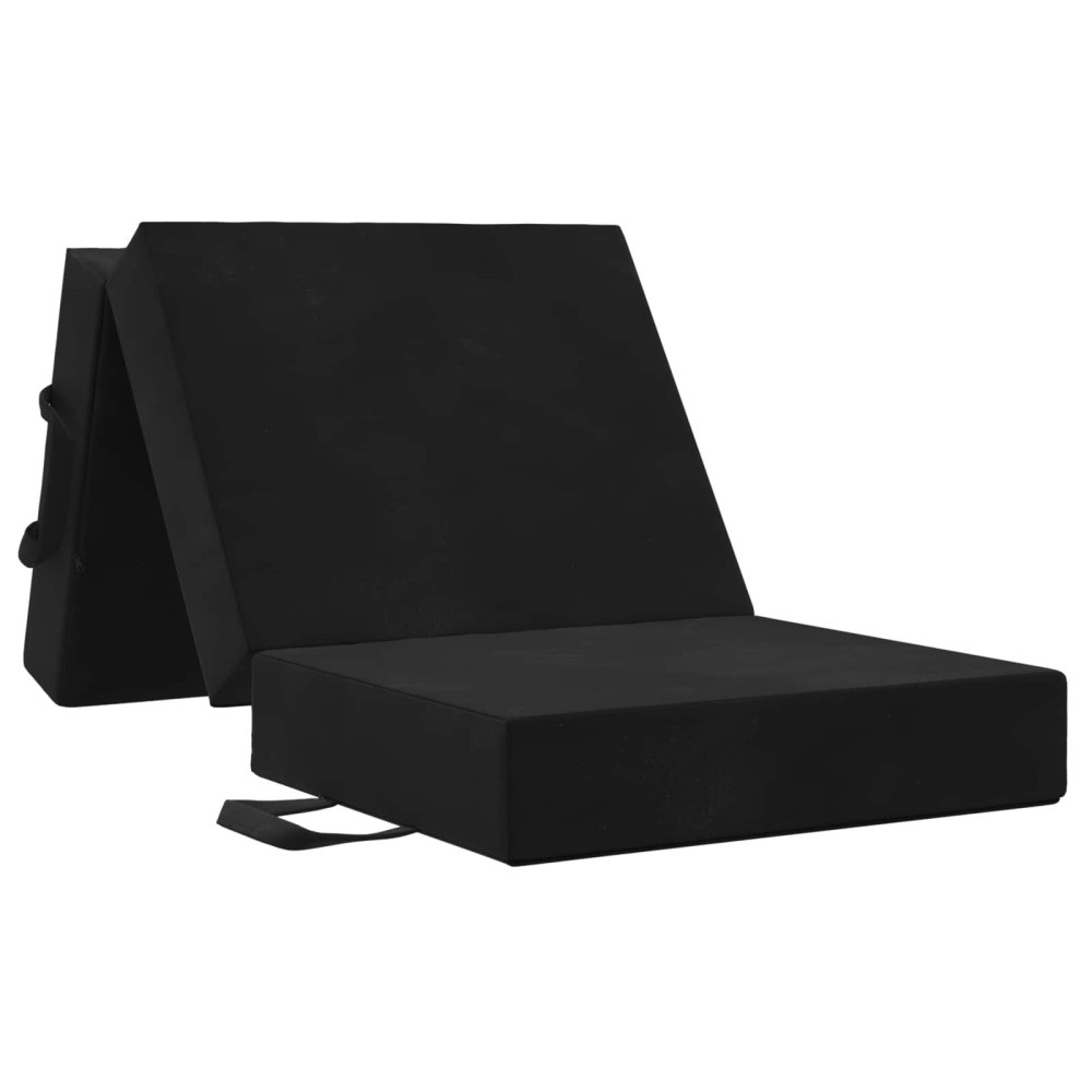 vidaXL Κρεβάτι Καναπέ Αναδιπλούμενο 75x63x45cm Μαύρο