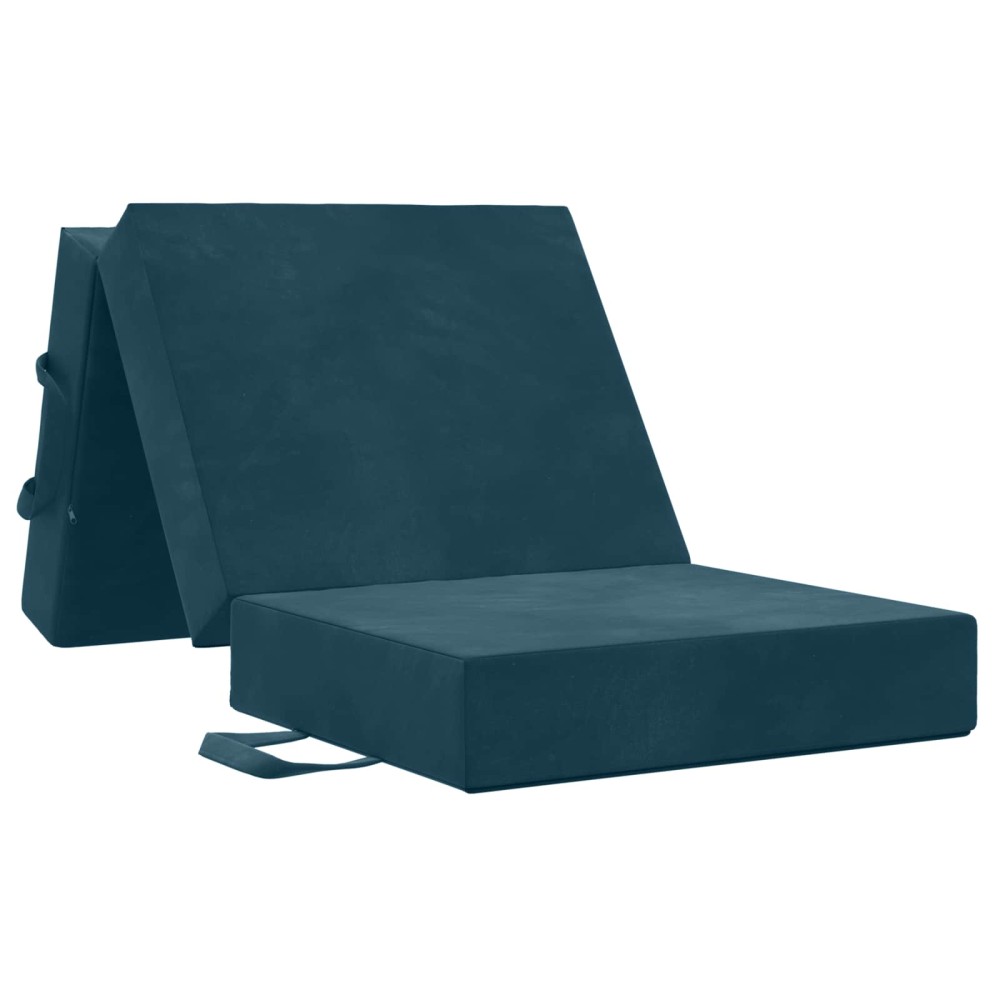 vidaXL Κρεβάτι Καναπέ Αναδιπλούμενο 90x67x45cm Μπλε