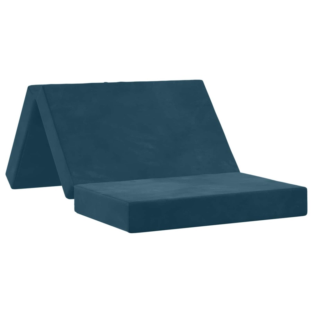 vidaXL Κρεβάτι Καναπέ Αναδιπλούμενο 100x67x45cm Μπλε