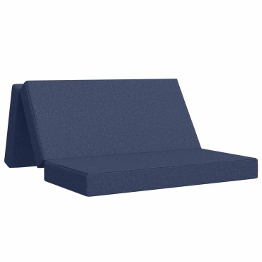 vidaXL Κρεβάτι Καναπέ Αναδιπλούμενο 140x67x45cm Μπλε