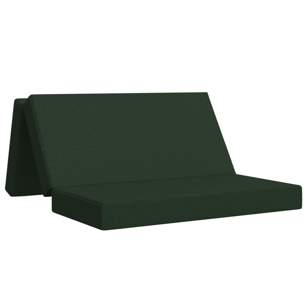 vidaXL Κρεβάτι Καναπέ Αναδιπλούμενο 160x67x45cm Σκούρο Πράσινο
