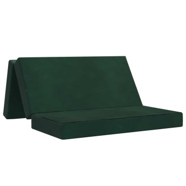 vidaXL Κρεβάτι Καναπέ Αναδιπλούμενο 160x67x45cm Σκούρο Πράσινο