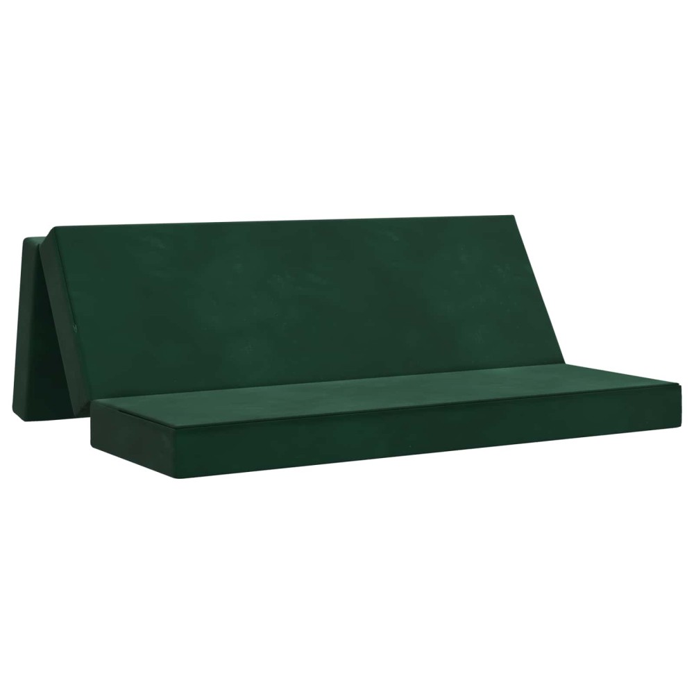 vidaXL Κρεβάτι Καναπέ Αναδιπλούμενο 200x67x45cm Σκούρο Πράσινο
