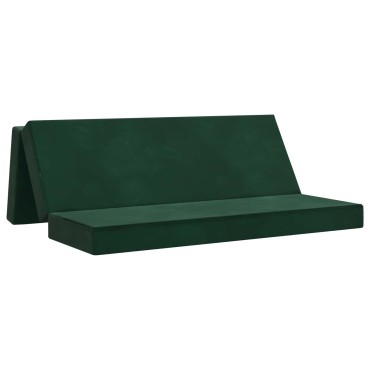 vidaXL Κρεβάτι Καναπέ Αναδιπλούμενο 200x67x45cm Σκούρο Πράσινο