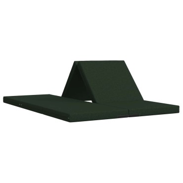 vidaXL Κρεβάτι Καναπέ Αναδιπλούμενο 140x67x15cm Σκούρο Πράσινο