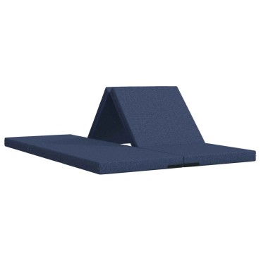 vidaXL Κρεβάτι Καναπέ Αναδιπλούμενο 140x67x15cm Μπλε