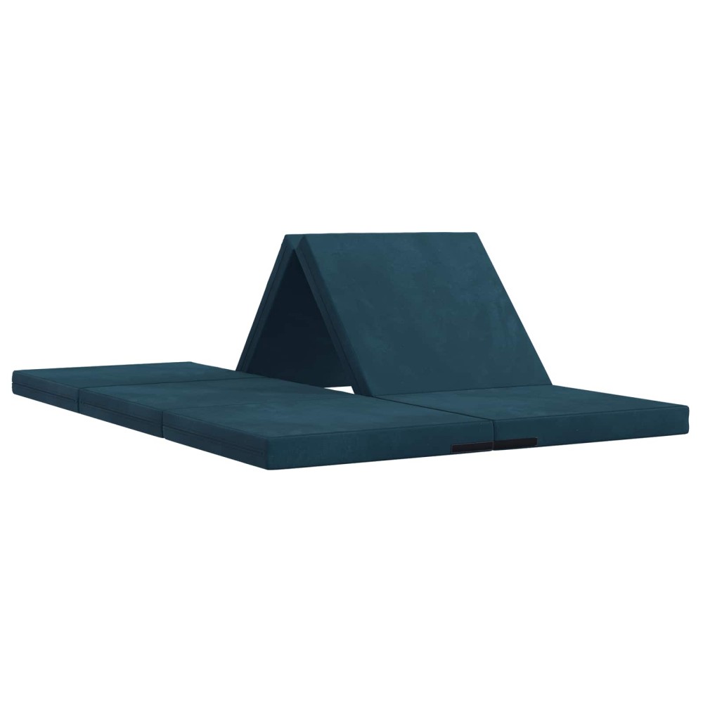 vidaXL Κρεβάτι Καναπέ Αναδιπλούμενο 70x67x48cm Μπλε