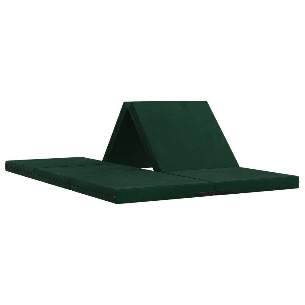 vidaXL Κρεβάτι Καναπέ Αναδιπλούμενο 70x67x48cm Σκούρο Πράσινο