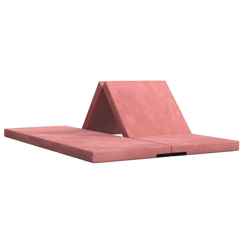 vidaXL Κρεβάτι Καναπέ Αναδιπλούμενο 140x67x15cm Ροζ