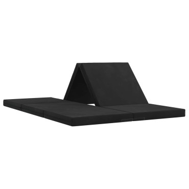vidaXL Κρεβάτι Καναπέ Αναδιπλούμενο 140x67x15cm Μαύρο