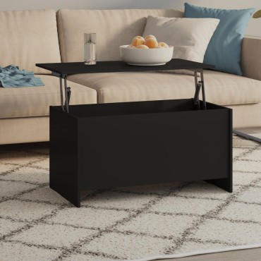 vidaXL Τραπεζάκι Σαλονιού Μαύρο 102x55,5x52,5cm Επεξεργασμένο Ξύλο 1 τεμ.