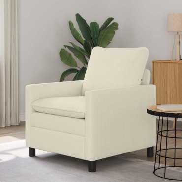 vidaXL Καναπές Κρεμ 76x81x87,5cm Ύφασμα