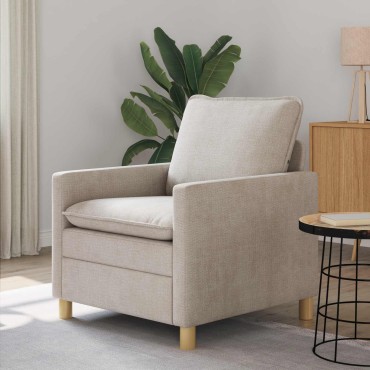 vidaXL Καναπές Κρεμ 76x81x87,5cm Πολυεστέρας