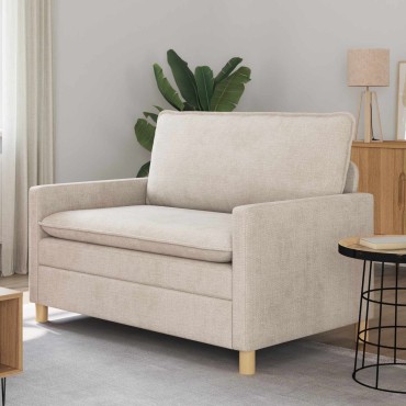 vidaXL Καναπές Κρεμ 126x81x87,5cm Πολυεστέρας