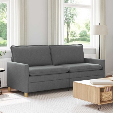 vidaXL Καναπές Σκούρο Γκρι 196x81x87,5cm Ύφασμα
