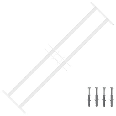 vidaXL Πλέγμα Ασφαλείας για Παράθυρα με 2 Διαγωνίους Σταυρούς