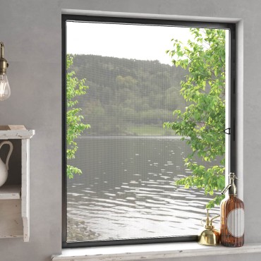 vidaXL Σκηνίδα Εντόμων Για Παράθυρα Ανθρακί 120 x 140 cm