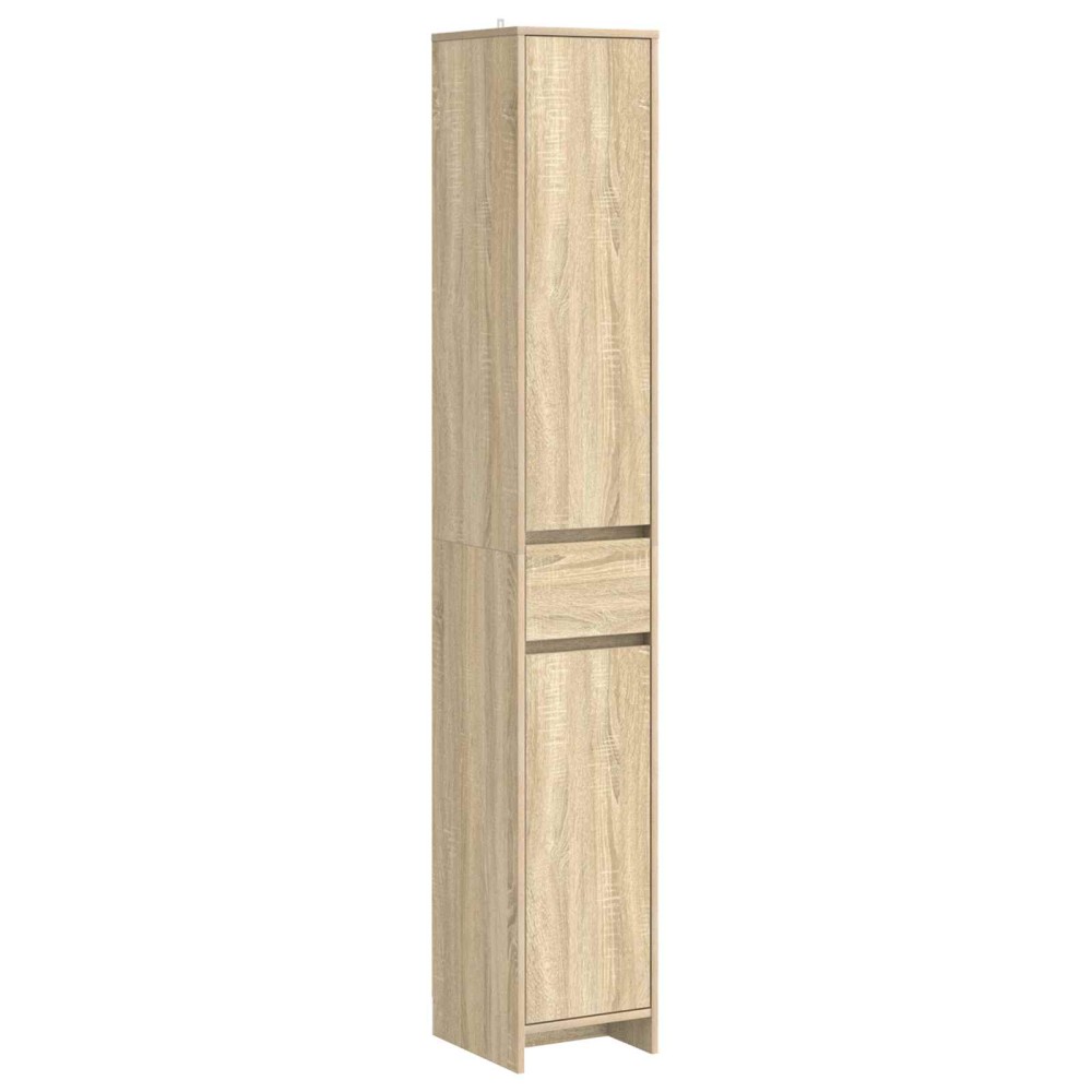 vidaXL Ντουλάπι Μπάνιου Sonoma Δρυς 30x33x190cm 1 τεμ.