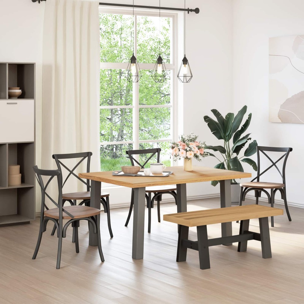 vidaXL Καθιστικό Σαλονιού NOAIN 120x41x45cm Στερεό πεύκο Φυσικό