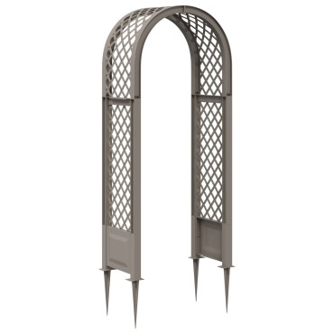 vidaXL Αψίδα Ρόδων με Ακίδες Γκρι 97 x 43 x 218 εκ. PP